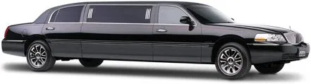 Black luxury stretch limousine vehicle
